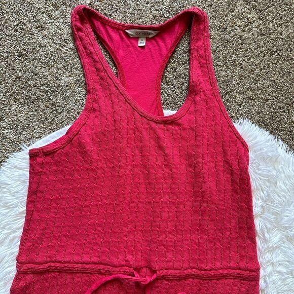 Athleta Shanti Ram Sweater Tank Dress Pink Lined Drawstring Waist Womens Medium - Picture 4 of 7